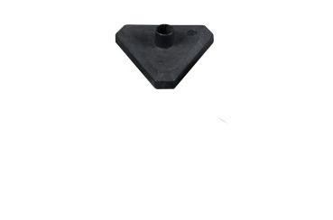 Chain post 110 cm - yellow / black - concrete base