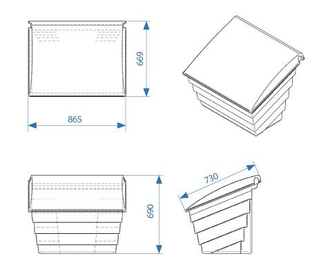 Sand container 150 L (215 kg) green
