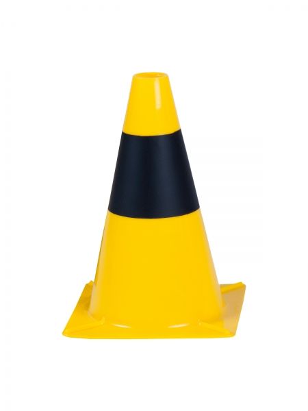 Cone 30 cm PE - yellow / black