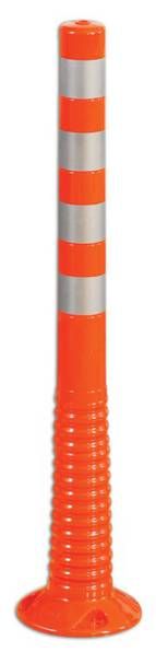 Flexible post 1000 mm - orange white tape