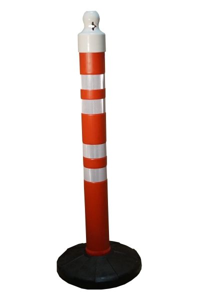 Warning post 120 cm x fi 11 cm - rubber
