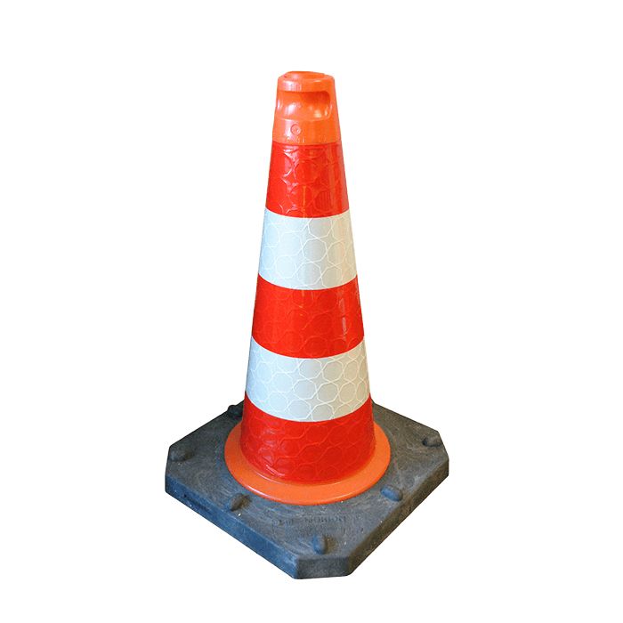 Cone 50 cm PE / PVC / REC - BASt certificate - reflective