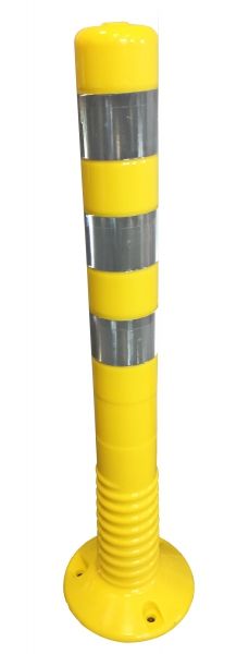 Flexible post 750 mm - yellow white tape
