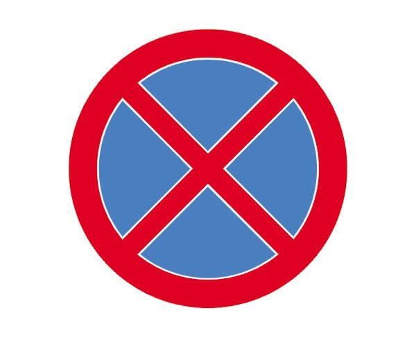 Sign B-36 800 mm I generation reflective + handles set.