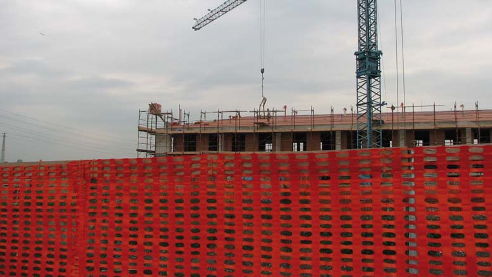 Orange HDPE Construction Mesh 180 cm x 50 m