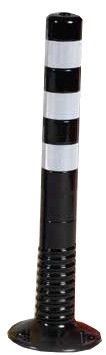 Flexible post 750 mm - black white tape