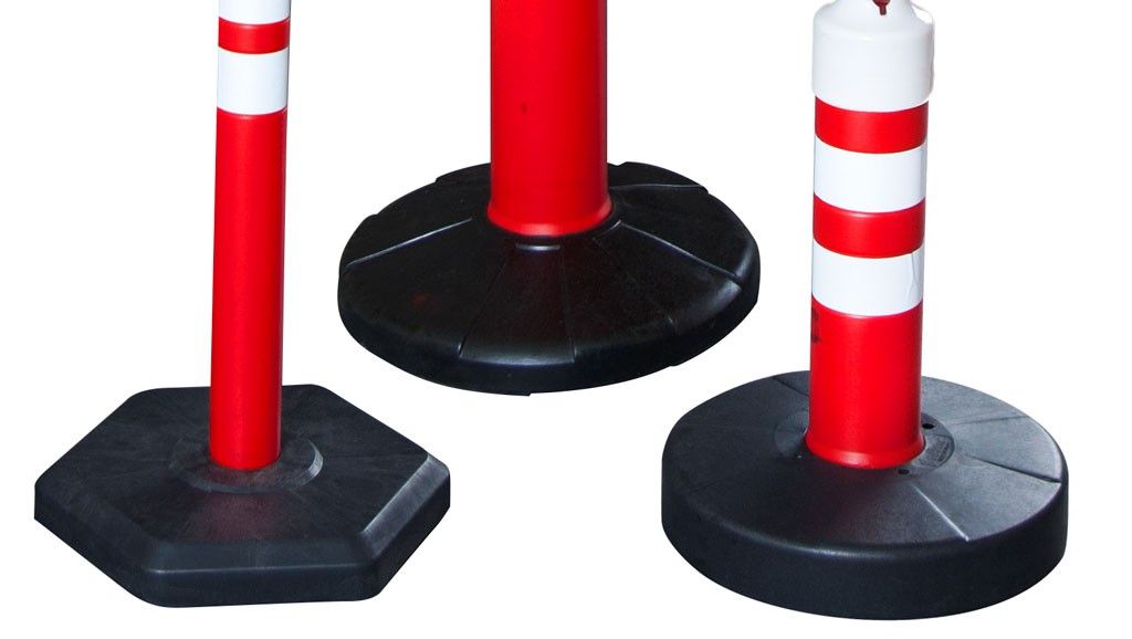 Warning post 100 cm x fi 6 cm - plastic