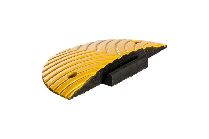 Speed bumper Slowly 7, end element, 250x500x70 mm, yellow