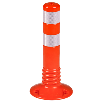 Słupek elastyczny 450 mm - pomarańczowy taśma biała