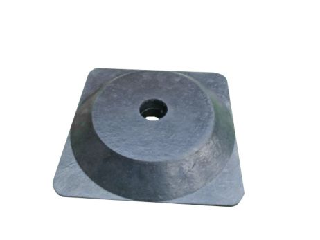 Słupek do łańcucha 110 cm - żółto/czarny - podstawa gumowa