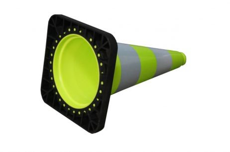 Pachołek 75 cm PVC/REC zielony - odblaskowy