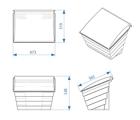 Pojemnik na piasek i sól 70 L  żółty