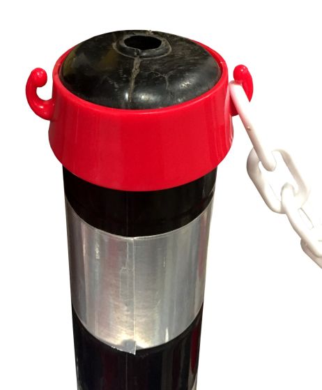 Słupek elastyczny 450 mm - pomarańczowy taśma biała