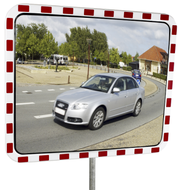 Lustro uniwersalne TM z polikarbonatu U-18b  60 x 80 cm odblaskowe