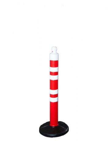 Słupek ostrzegawczy 120 cm x fi 11 cm - guma