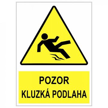 Tabliczka do potykacza - "Śliska podłoga" - "Wet floor"
