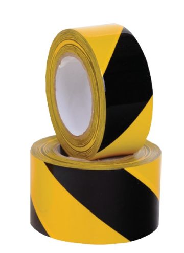 Taśma ostrzegawcza - żółto/czarna - rolka 200 mb x 80 mm