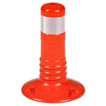 Słupek elastyczny 300 mm - pomarańczowy taśma biała