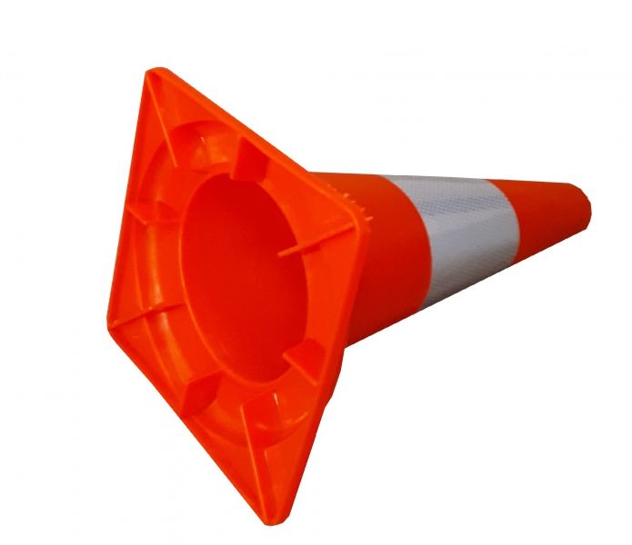 Pachołek 34 cm PVC R2 0,5 kg odblaskowy