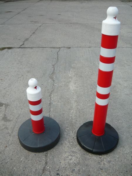 Słupek ostrzegawczy 65 cm x fi 11 cm - guma