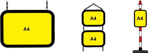 Tabliczka/ramka do słupka - A-4
