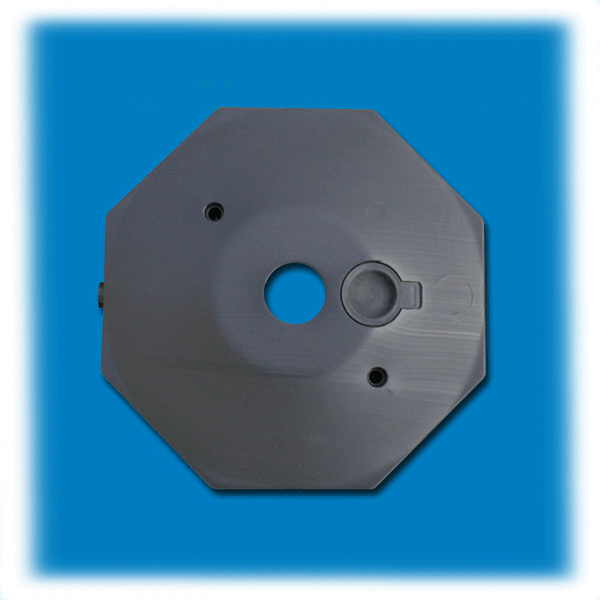 Słupek do łańcucha 90 cm - żółto/czarny - podstawa plastikowa octagon