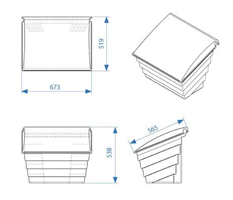 Pojemnik na piasek i sól 70 L  niebieski