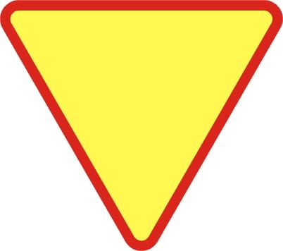 Znak A-7 750mm odblask II generacji